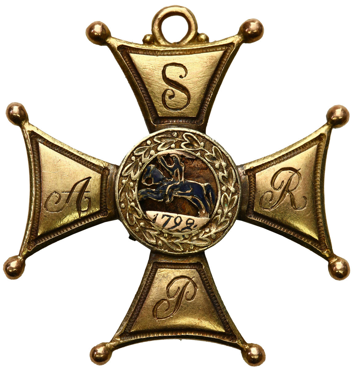 Powstanie Listopadowe. Krzyż Złoty Orderu Virtuti Militari IV klasa, ZŁOTO – RZADKOŚĆ